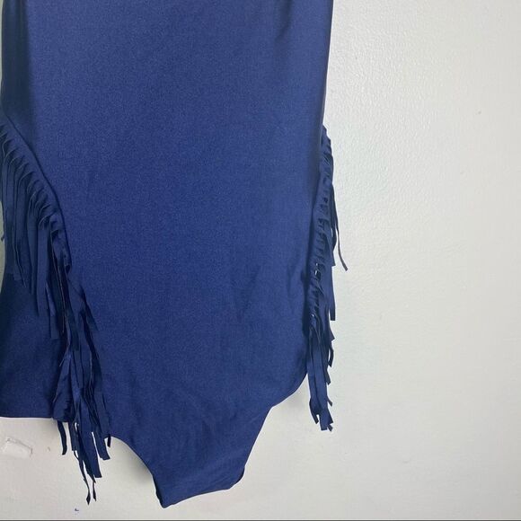 Amuse Society Fallon Fringe One Piece Faded Indigo - Picture 6 of 13